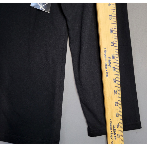 Kim Rogers Shirt Womens XL Black Long Sleeve Poinsettia Embroidered Christmas - Picture 10 of 12